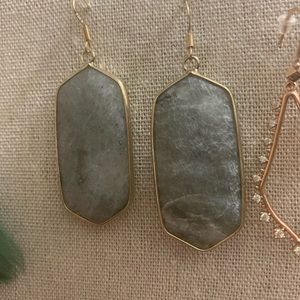Gray Natural Stone earrings